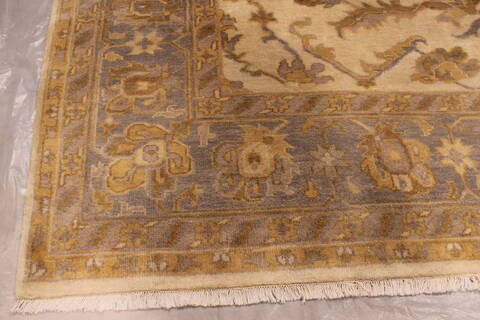 Oushak White Hand Knotted 90 X 120  Area Rug 301-135846 Image 3