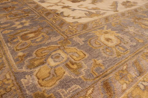 Oushak White Hand Knotted 90 X 120  Area Rug 301-135846 Image 4
