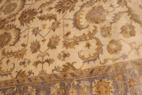 Oushak White Hand Knotted 90 X 120  Area Rug 301-135846 Image 6