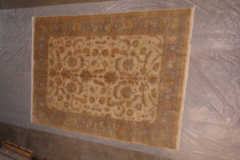 Oushak White Hand Knotted 90 X 120  Area Rug 301-135846 Image 8