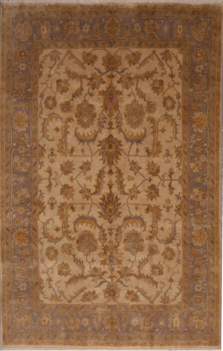 Oushak White Hand Knotted 90 X 120  Area Rug 301-135846 Image 0