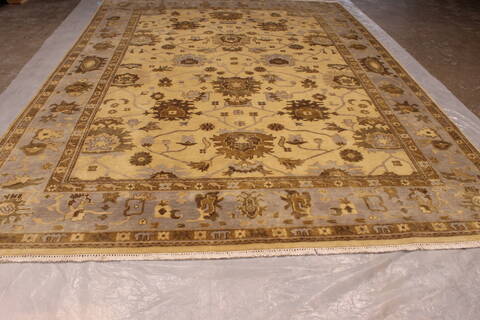 Oushak White Hand Knotted 811 X 122  Area Rug 301-135849 Image 2