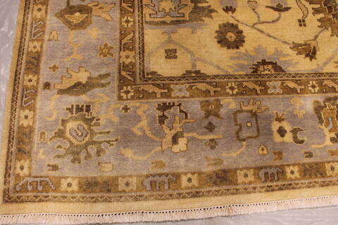 Oushak White Hand Knotted 811 X 122  Area Rug 301-135849 Image 3