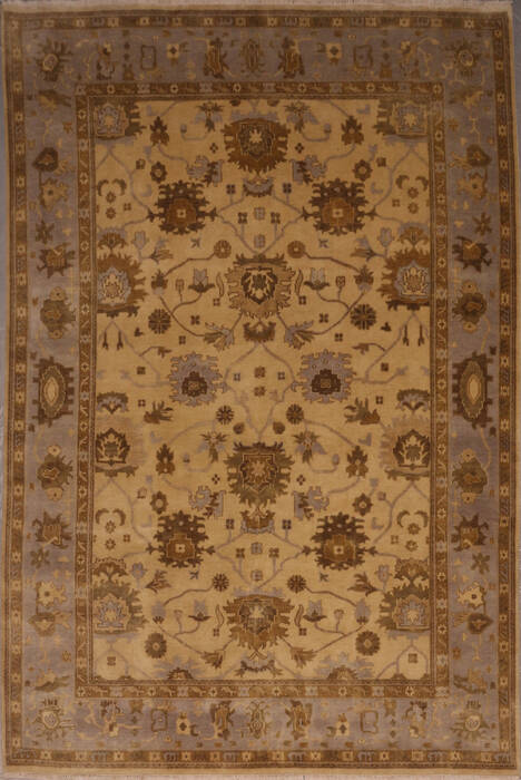 Oushak White Hand Knotted 811 X 122  Area Rug 301-135849 Image 0