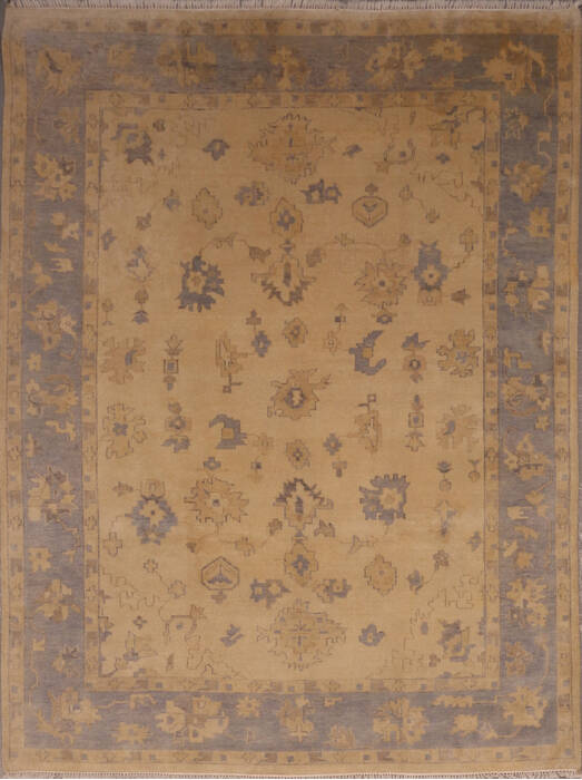 Oushak White Hand Knotted 89 X 119  Area Rug 301-135850 Image 0