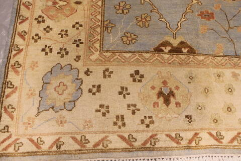 Oushak Blue Hand Knotted 810 X 117  Area Rug 301-135851 Image 3