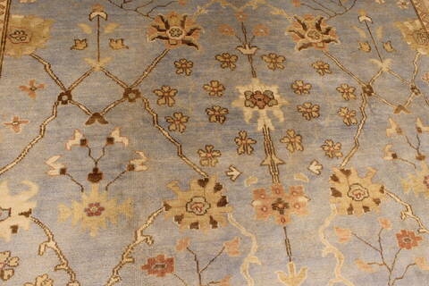 Oushak Blue Hand Knotted 810 X 117  Area Rug 301-135851 Image 5