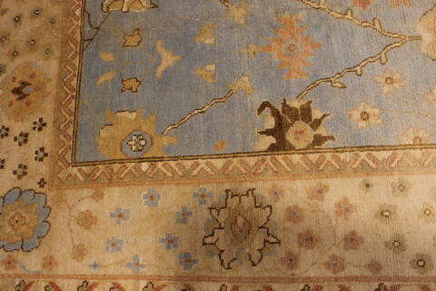 Oushak Blue Hand Knotted 810 X 117  Area Rug 301-135851 Image 6