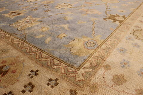 Oushak Blue Hand Knotted 810 X 117  Area Rug 301-135851 Image 7