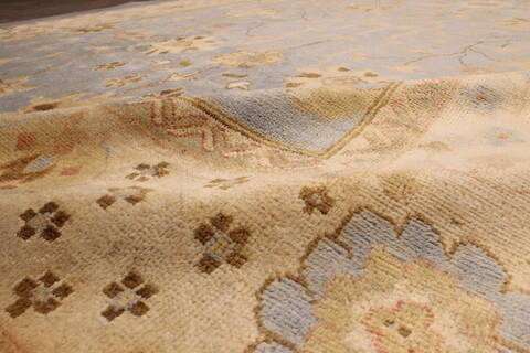 Oushak Blue Hand Knotted 810 X 117  Area Rug 301-135851 Image 8