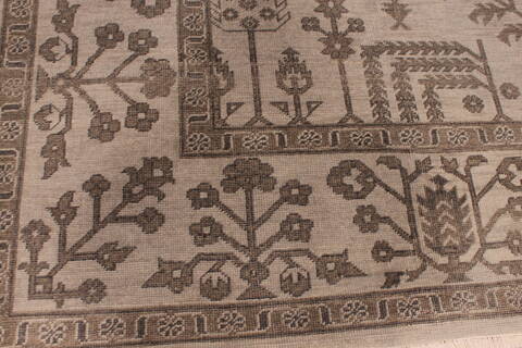 Oushak Grey Hand Knotted 90 X 120  Area Rug 301-135854 Image 3