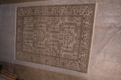 Oushak Grey Hand Knotted 90 X 120  Area Rug 301-135854 Image 8