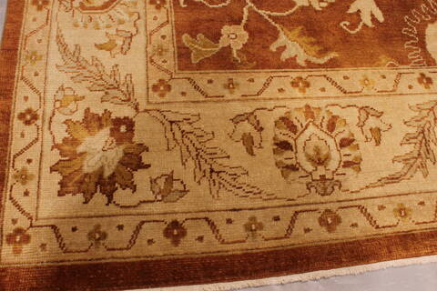 Oushak Brown Hand Knotted 90 X 119  Area Rug 301-135856 Image 3