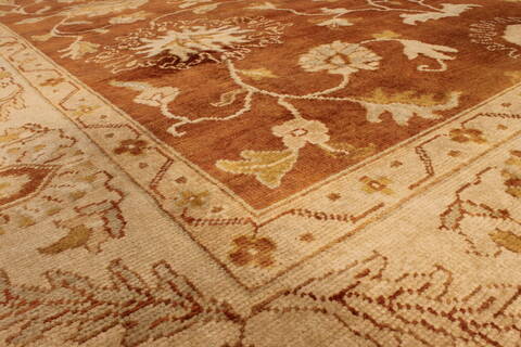 Oushak Brown Hand Knotted 90 X 119  Area Rug 301-135856 Image 4