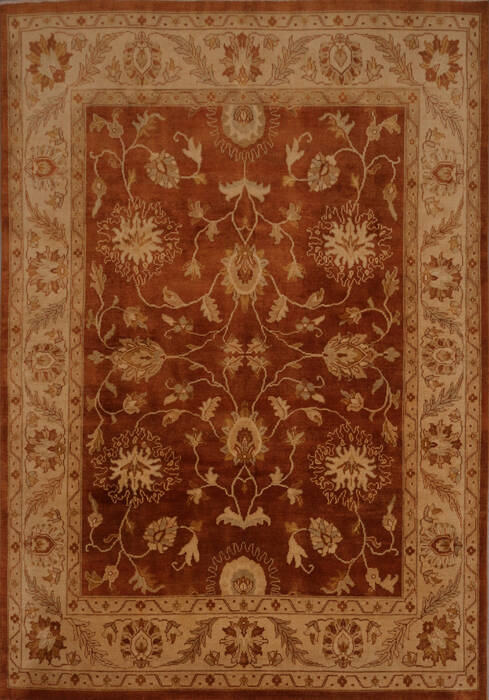 Oushak Brown Hand Knotted 90 X 119  Area Rug 301-135856 Image 0