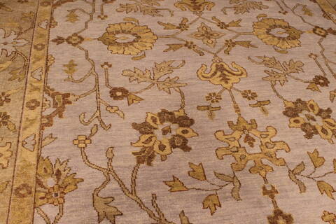 Oushak Green Hand Knotted 92 X 1110  Area Rug 301-135861 Image 5