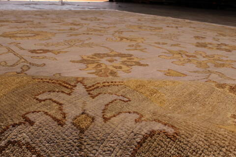 Oushak Green Hand Knotted 92 X 1110  Area Rug 301-135861 Image 6