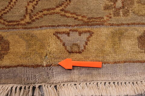 Oushak Green Hand Knotted 92 X 1110  Area Rug 301-135861 Image 7