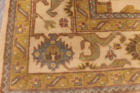 Oushak White Hand Knotted 91 X 119  Area Rug 301-135862 Image 3