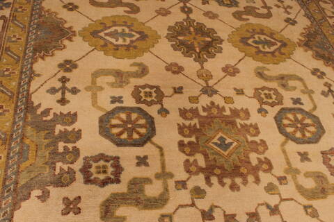 Oushak White Hand Knotted 91 X 119  Area Rug 301-135862 Image 5