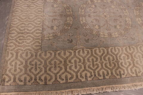 Oushak Grey Hand Knotted 92 X 119  Area Rug 301-135863 Image 4