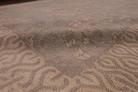 Oushak Grey Hand Knotted 92 X 119  Area Rug 301-135863 Image 7