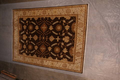 Oushak Brown Hand Knotted 811 X 1111  Area Rug 301-135864 Image 8