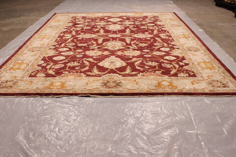 Pishavar Red Hand Knotted 811 X 119  Area Rug 301-135865 Image 1