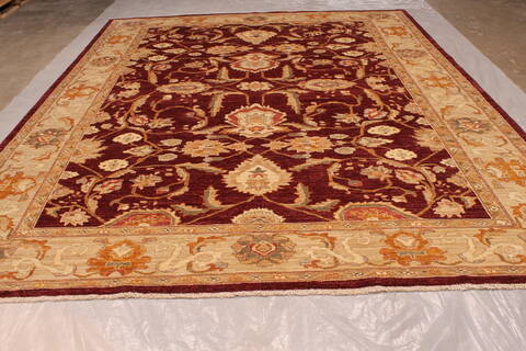 Pishavar Red Hand Knotted 811 X 119  Area Rug 301-135865 Image 3