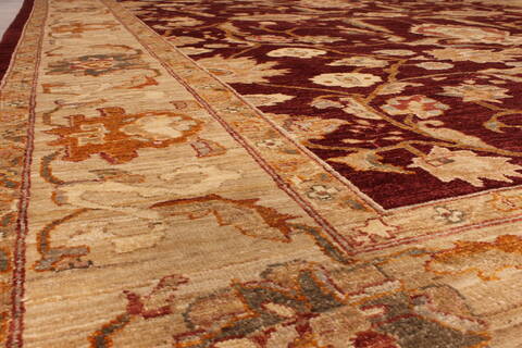 Pishavar Red Hand Knotted 811 X 119  Area Rug 301-135865 Image 6