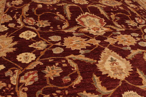Pishavar Red Hand Knotted 811 X 119  Area Rug 301-135865 Image 7