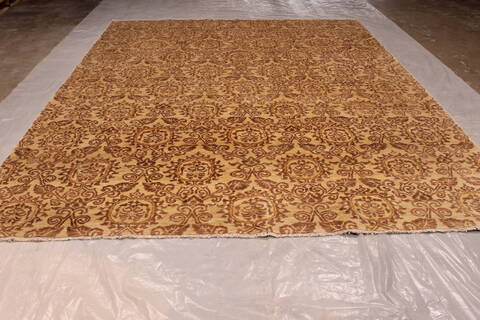 Pishavar Beige Hand Knotted 81 X 114  Area Rug 301-135867 Image 2