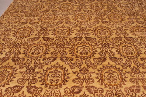 Pishavar Beige Hand Knotted 81 X 114  Area Rug 301-135867 Image 3