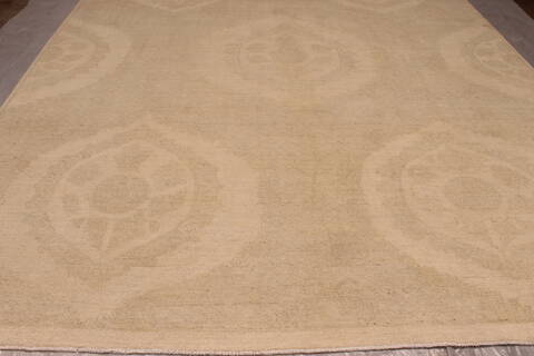 Pishavar Beige Hand Knotted 84 X 1111  Area Rug 301-135868 Image 3