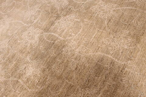 Pishavar Brown Hand Knotted 92 X 118  Area Rug 301-135873 Image 4