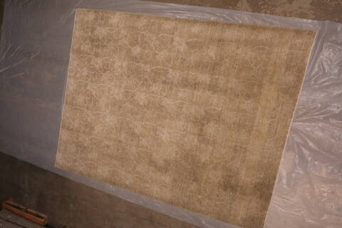 Pishavar Brown Hand Knotted 92 X 118  Area Rug 301-135873 Image 8