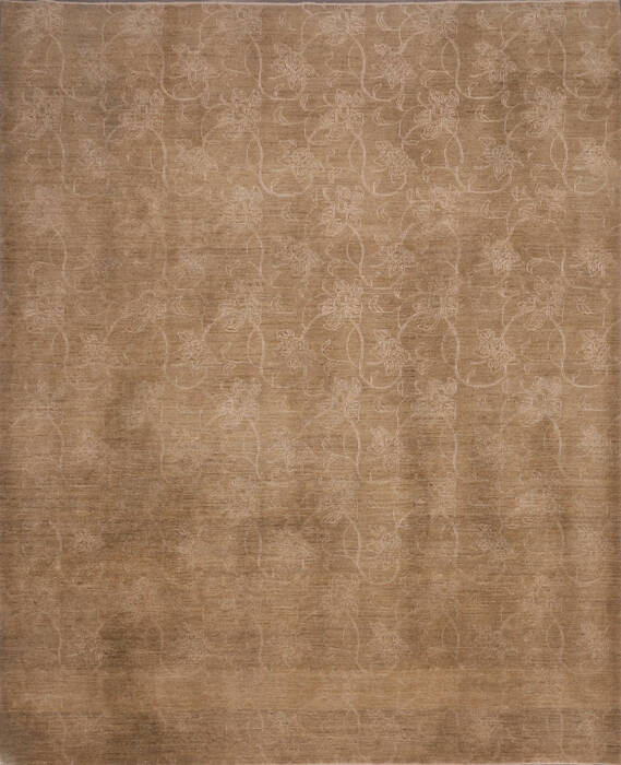 Pishavar Brown Hand Knotted 92 X 118  Area Rug 301-135873 Image 0