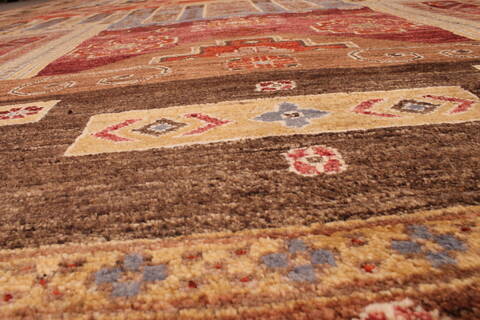Pishavar Multicolor Hand Knotted 90 X 120  Area Rug 301-135877 Image 6