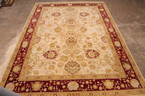 Pishavar Beige Hand Knotted 91 X 128  Area Rug 301-135878 Image 2