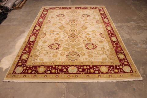 Pishavar Beige Hand Knotted 91 X 128  Area Rug 301-135878 Image 3