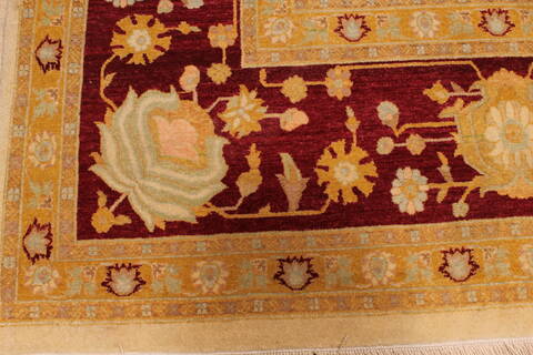 Pishavar Beige Hand Knotted 91 X 128  Area Rug 301-135878 Image 4