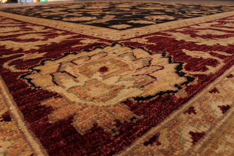 Pishavar Black Hand Knotted 93 X 121  Area Rug 301-135879 Image 5