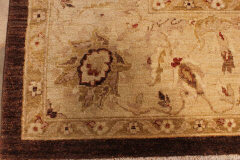 Pishavar Brown Hand Knotted 89 X 118  Area Rug 301-135881 Image 3