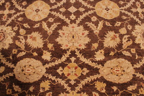 Pishavar Brown Hand Knotted 89 X 118  Area Rug 301-135881 Image 4