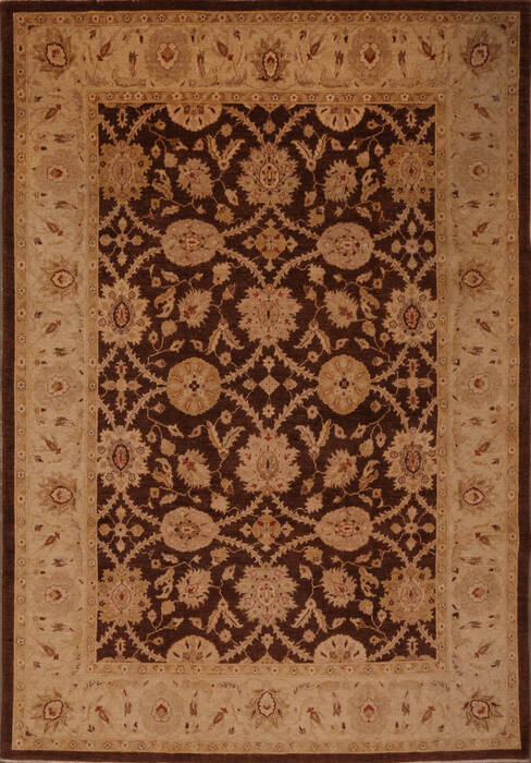 Pishavar Brown Hand Knotted 89 X 118  Area Rug 301-135881 Image 0