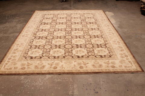 Pishavar Brown Hand Knotted 90 X 123  Area Rug 301-135882 Image 1