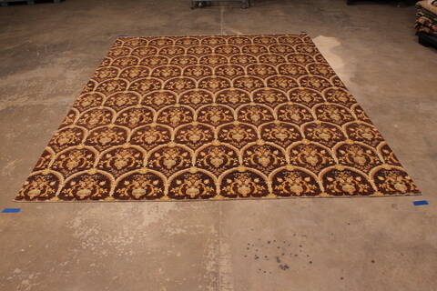 Pishavar Brown Hand Knotted 811 X 111  Area Rug 301-135883 Image 1