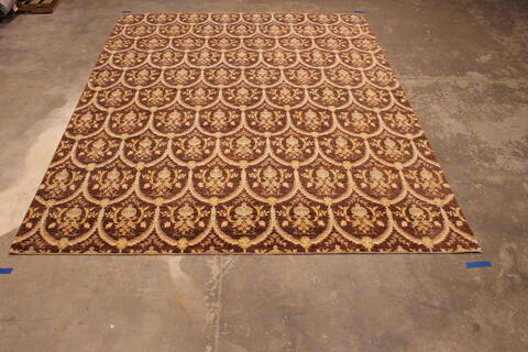 Pishavar Brown Hand Knotted 811 X 111  Area Rug 301-135883 Image 2
