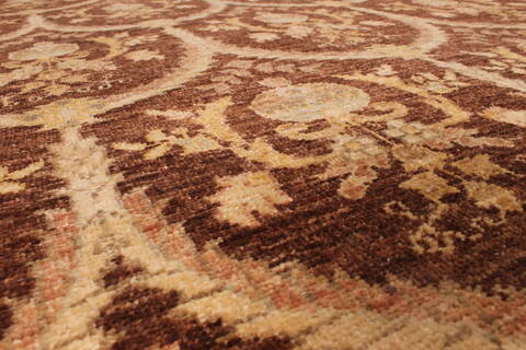 Pishavar Brown Hand Knotted 811 X 111  Area Rug 301-135883 Image 3
