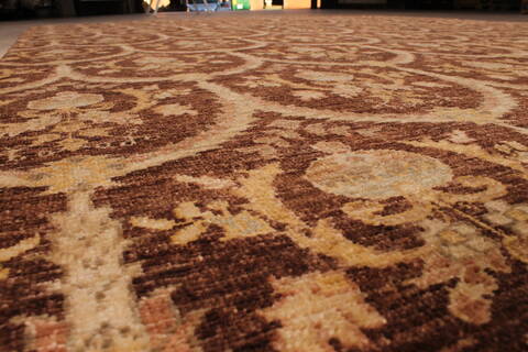 Pishavar Brown Hand Knotted 811 X 111  Area Rug 301-135883 Image 4